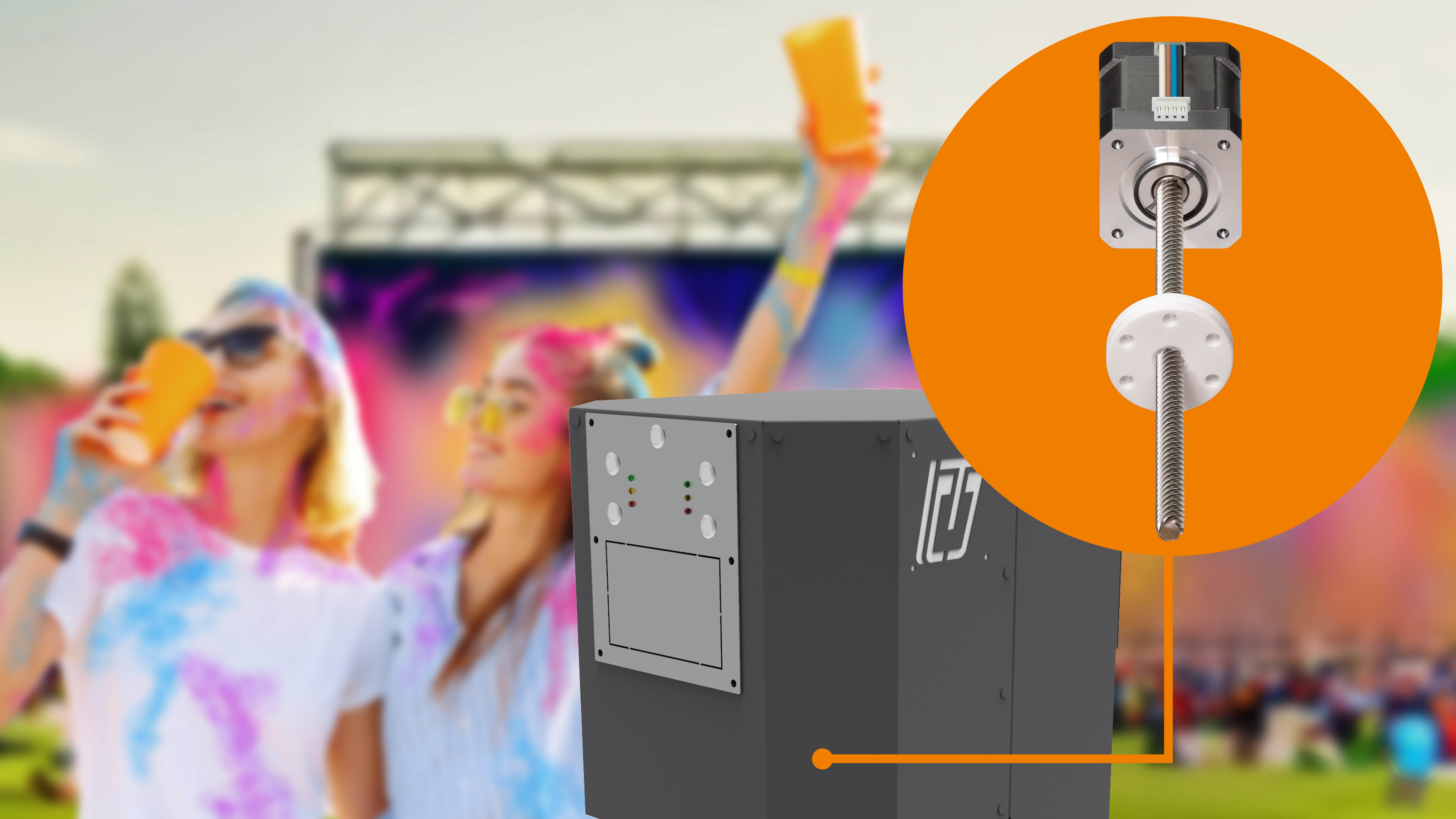 igus dryspin linear guides are used in an automatic beer tapping system from One Two Beer GmbH.