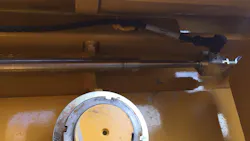 An independent mount version of the Rota position sensor was mounted in parallel to the hydraulic cylinder used with the mast of the Vermeer pile driver to keep its necessary wire harnesses safe from damage. An independent mount version of the Rota position sensor was mounted in parallel to the hydraulic cylinder used with the mast of the Vermeer pile driver to keep its necessary wire harnesses safe from damage.