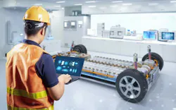 The digital thread provides a seamless flow of data to connect all processes in the electric vehicle and battery manufacturing value chain, starting from initial design through testing, production and even maintenance. The digital thread provides a seamless flow of data to connect all processes in the electric vehicle and battery manufacturing value chain, starting from initial design through testing, production and even maintenance.