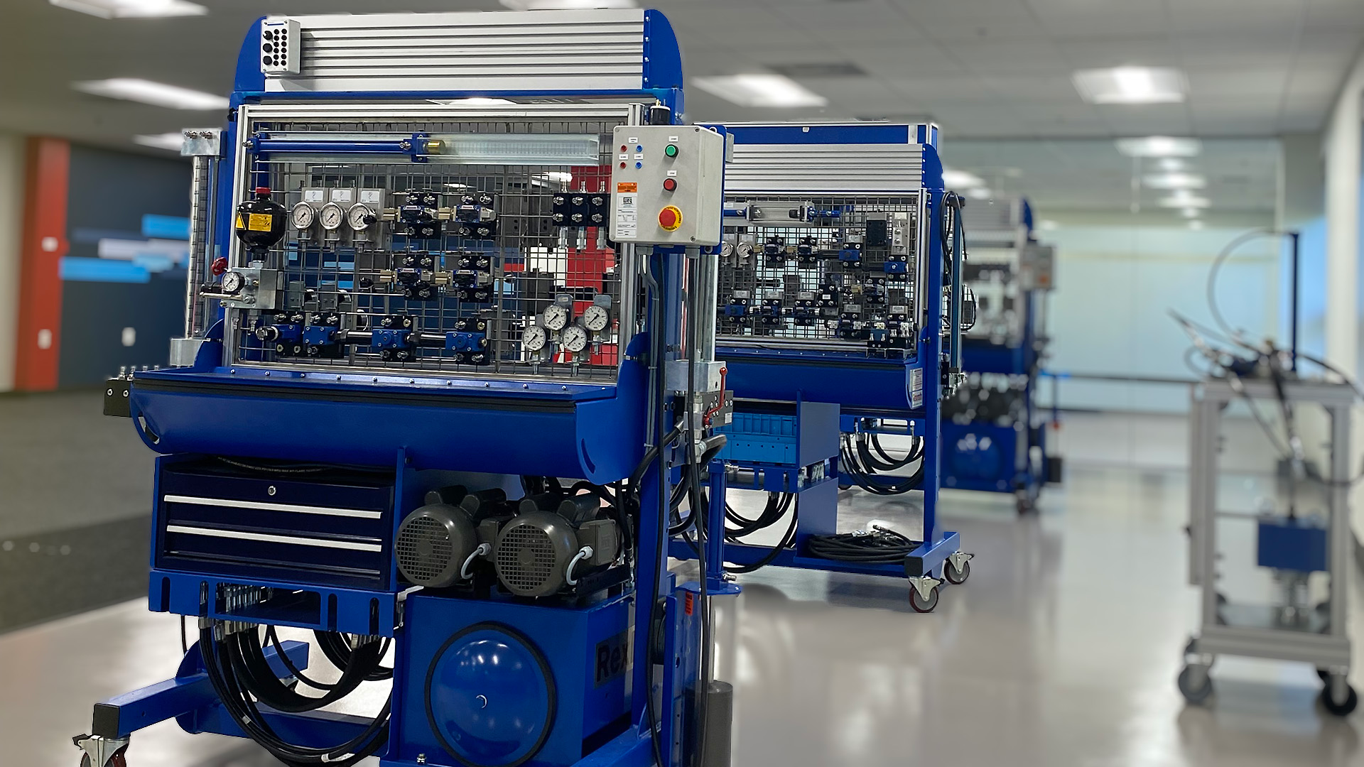 Training stations will provide hands-on learning opportunities at the new Bosch Rexroth Hydraulics Training Center.