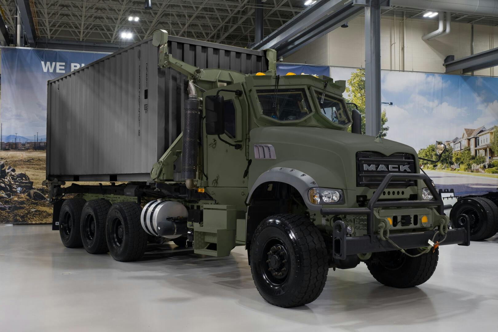 The Mack Defense Common Tactical Truck prototype is equipped with BAE Systems' Gen3 electric propulsion system to help provide more efficient operation.