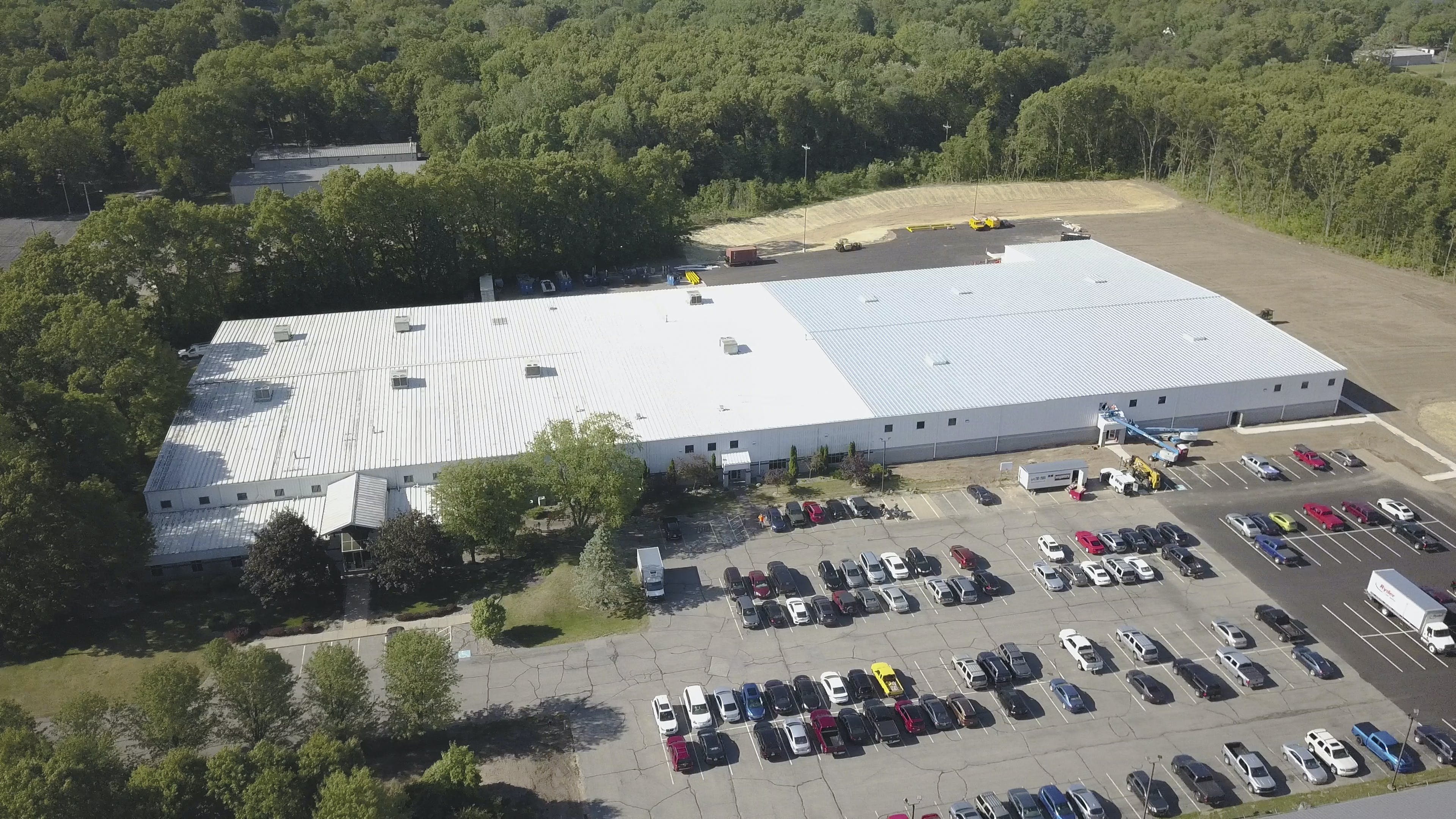 An aerial view of Helios Technologies' expanded Hydraulics Manifold Solutions Center of Excellence in Indiana.