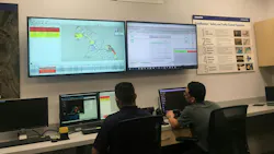With autonomy, workers can remotely monitor mining equipment from a safe location as demonstrated by this operational setup at Komatsu's proving grounds where it tests its autonomous machines. With autonomy, workers can remotely monitor mining equipment from a safe location as demonstrated by this operational setup at Komatsu's proving grounds where it tests its autonomous machines.