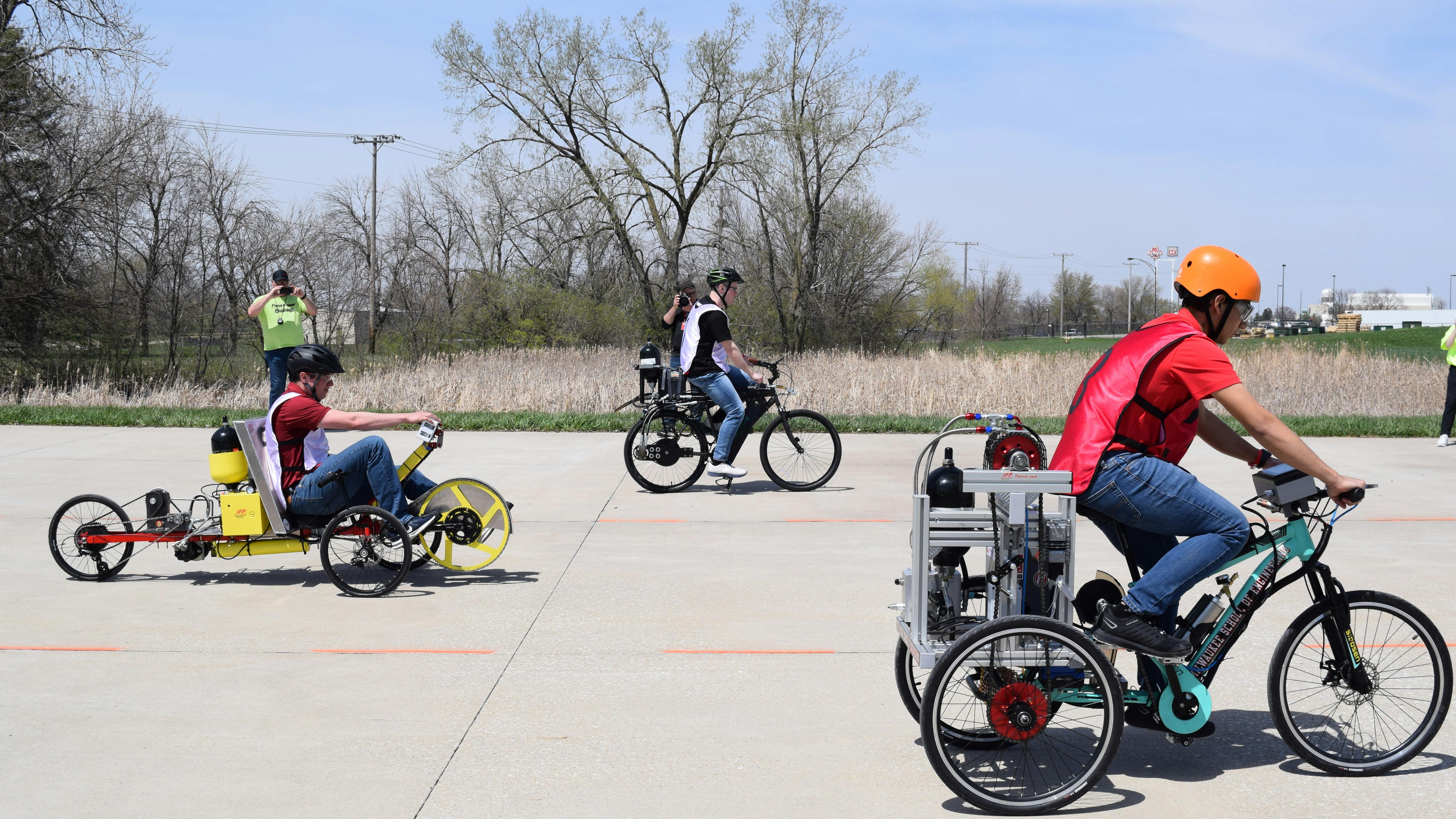 Engineering students race their designs during NFPA Fluid Power Vehicle Challenge Final Competition