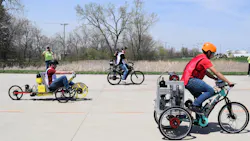 Engineering students race their designs during NFPA Fluid Power Vehicle Challenge Final Competition Engineering students race their designs during NFPA Fluid Power Vehicle Challenge Final Competition