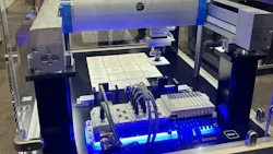 Festo pneumatic valve technology on display at a trade show Festo pneumatic valve technology on display at a trade show