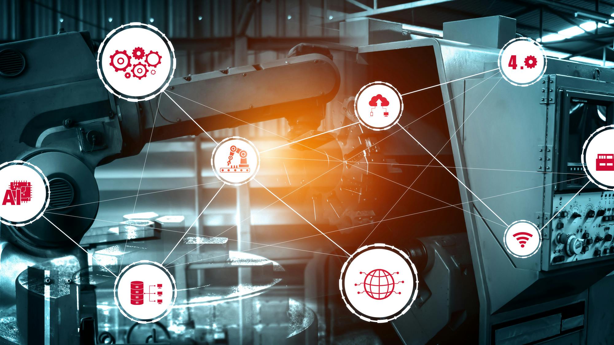 A graphic depicting Industrial 4.0 technologies which can benefit from use of TSN