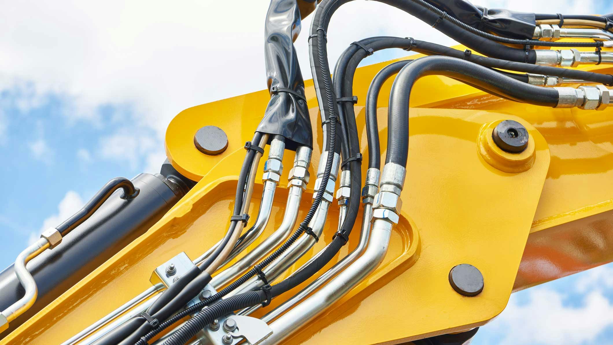 Hydraulic Hoses on Construction Equipment