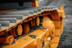 Close Up of a Machine's Track System Close Up of a Machine's Track System