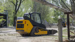 Compact Track Loader Working on a Job Site Compact Track Loader Working on a Job Site