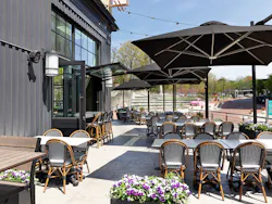 Studio //3877 manages such an easy flow between indoors and out with their work on both The Freshman in Arlington, VA and Junction Bakery in Chevy Chase, MD. At Junction Bakery a glass wall lifts up to create an awning over a table that sits half inside and half out. Studio //3877 manages such an easy flow between indoors and out with their work on both The Freshman in Arlington, VA and Junction Bakery in Chevy Chase, MD. At Junction Bakery a glass wall lifts up to create an awning over a table that sits half inside and half out.