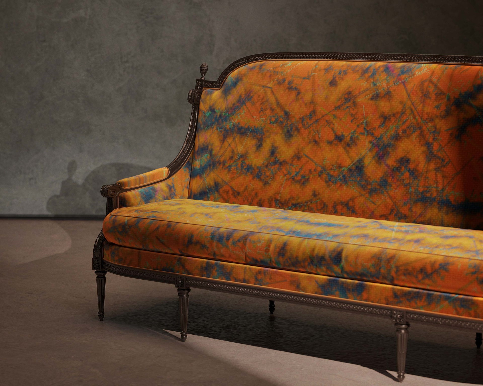 This new upholstery fabric is inspired by street art.