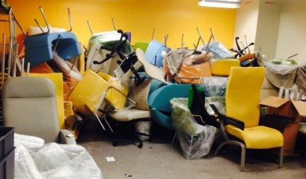 This furniture storage area became known as the &ldquo;Furniture Graveyard&rdquo; at a large metropolitan hospital. The furniture failed less than a year after the opening of a new multistory tower. Replacement costs: in the millions of dollars.