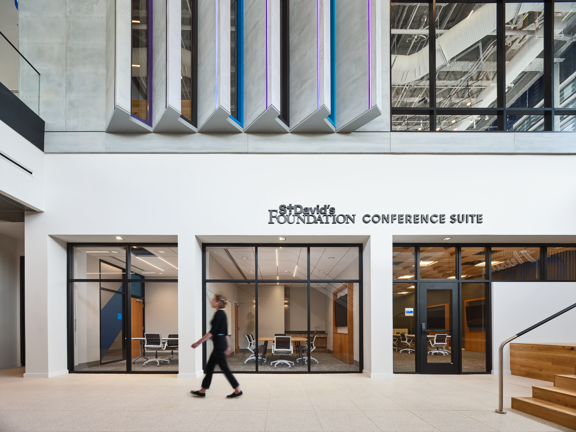 These conference rooms are used for community engagement, which is central to the nonprofit mission of Austin PBS.
