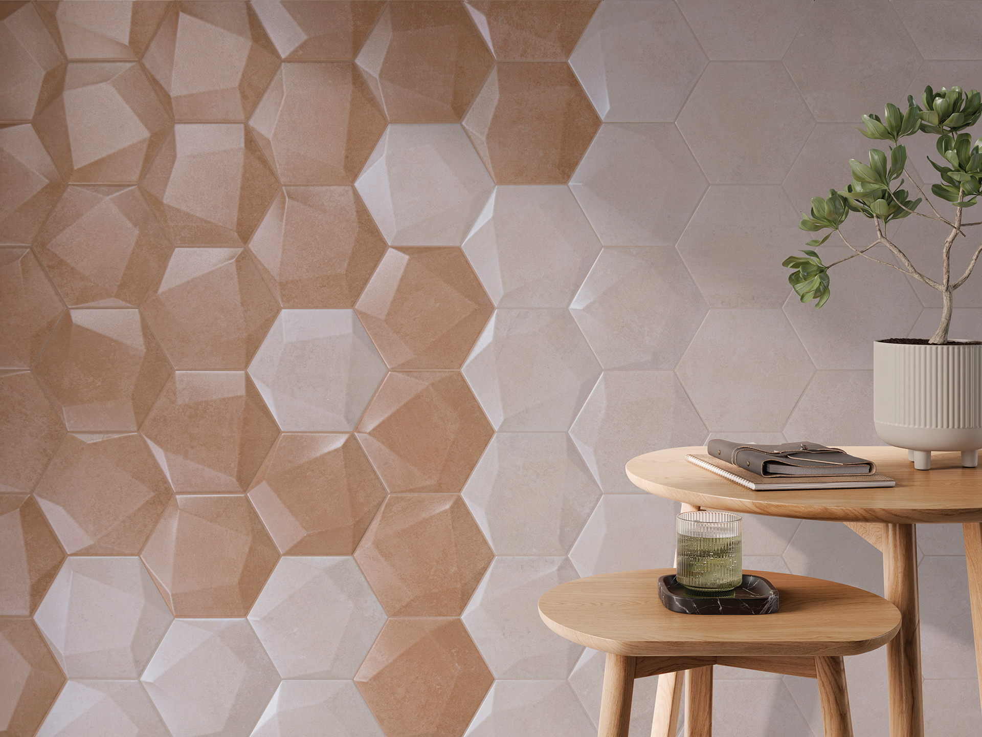 Evoque style of the beveled tiles.