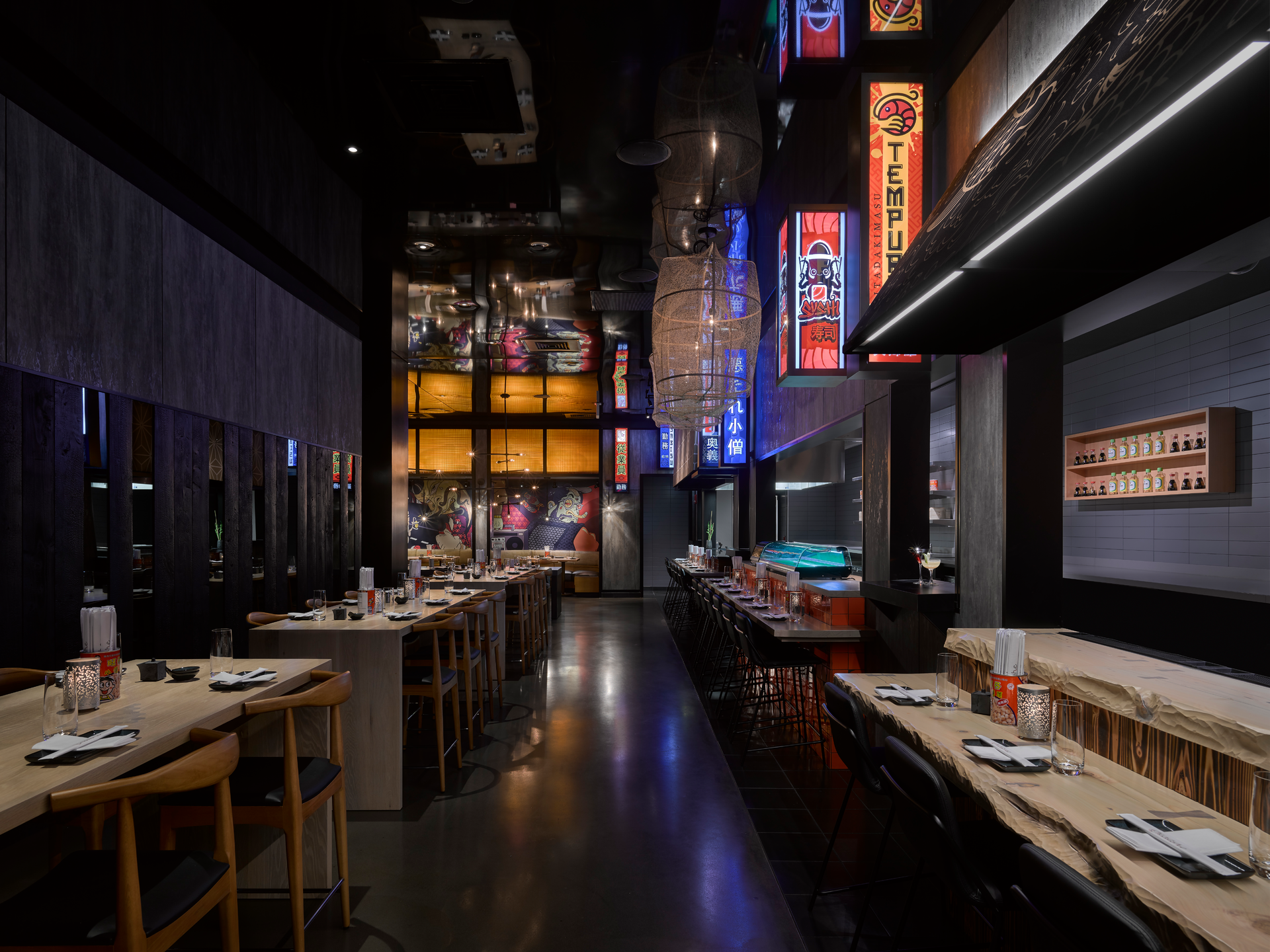 Okatshe, also in Atlantic City, transports diners to the streets of Japan with the intimate feel of a cozy, dimly lit alley.