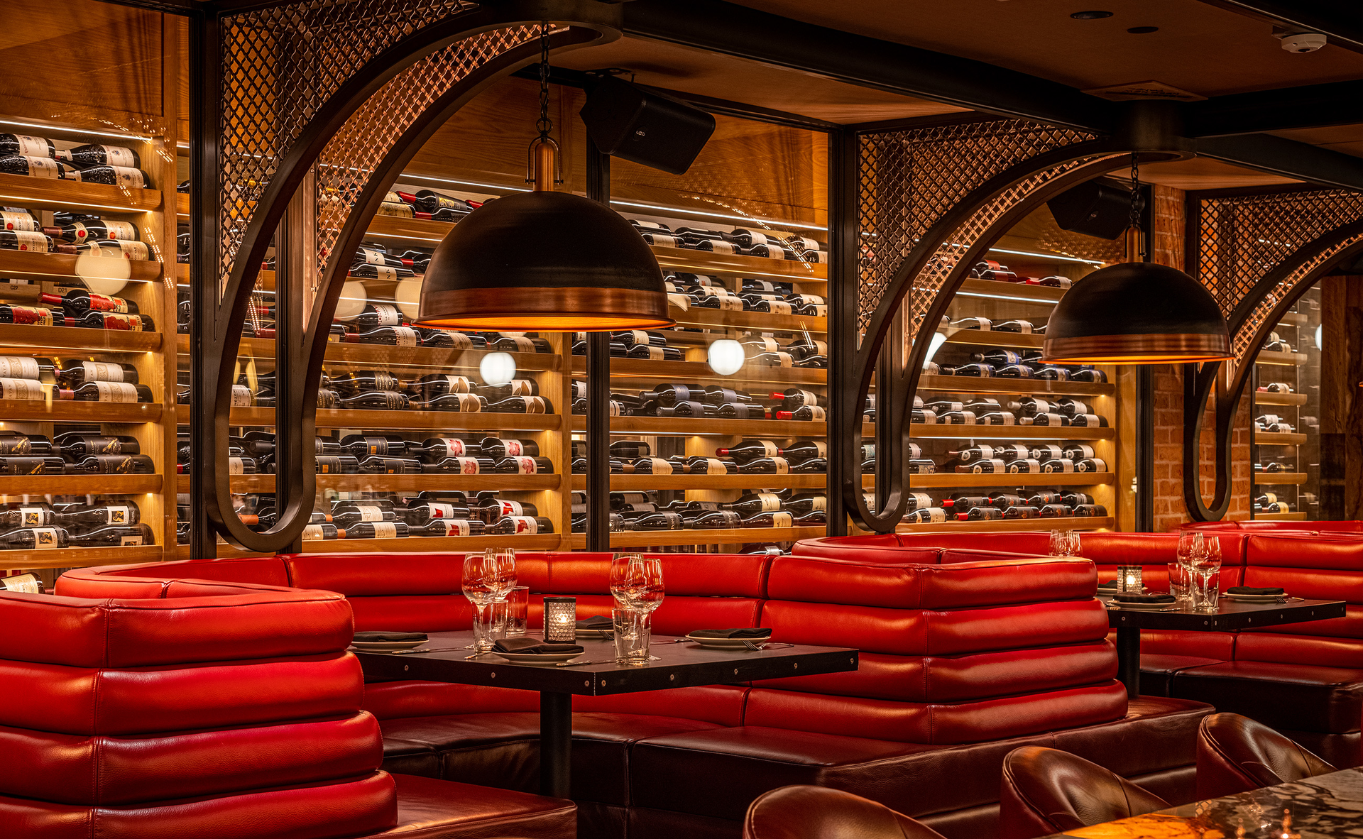 S-15 woven wire mesh used at Catch Steak restaurant.