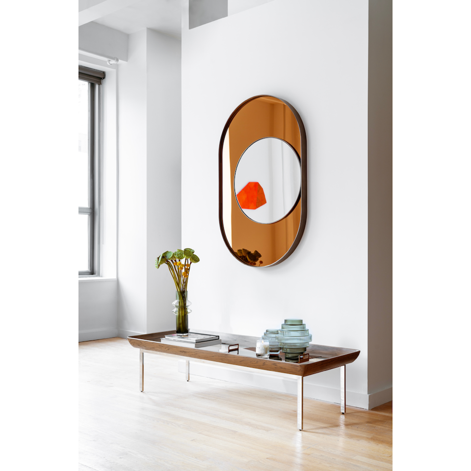 The Ovo Mirror was inspired by the California Light and Space artists.