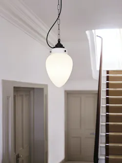 The Pine Pendant can illuminate indoor and outdoor spaces. The Pine Pendant can illuminate indoor and outdoor spaces.