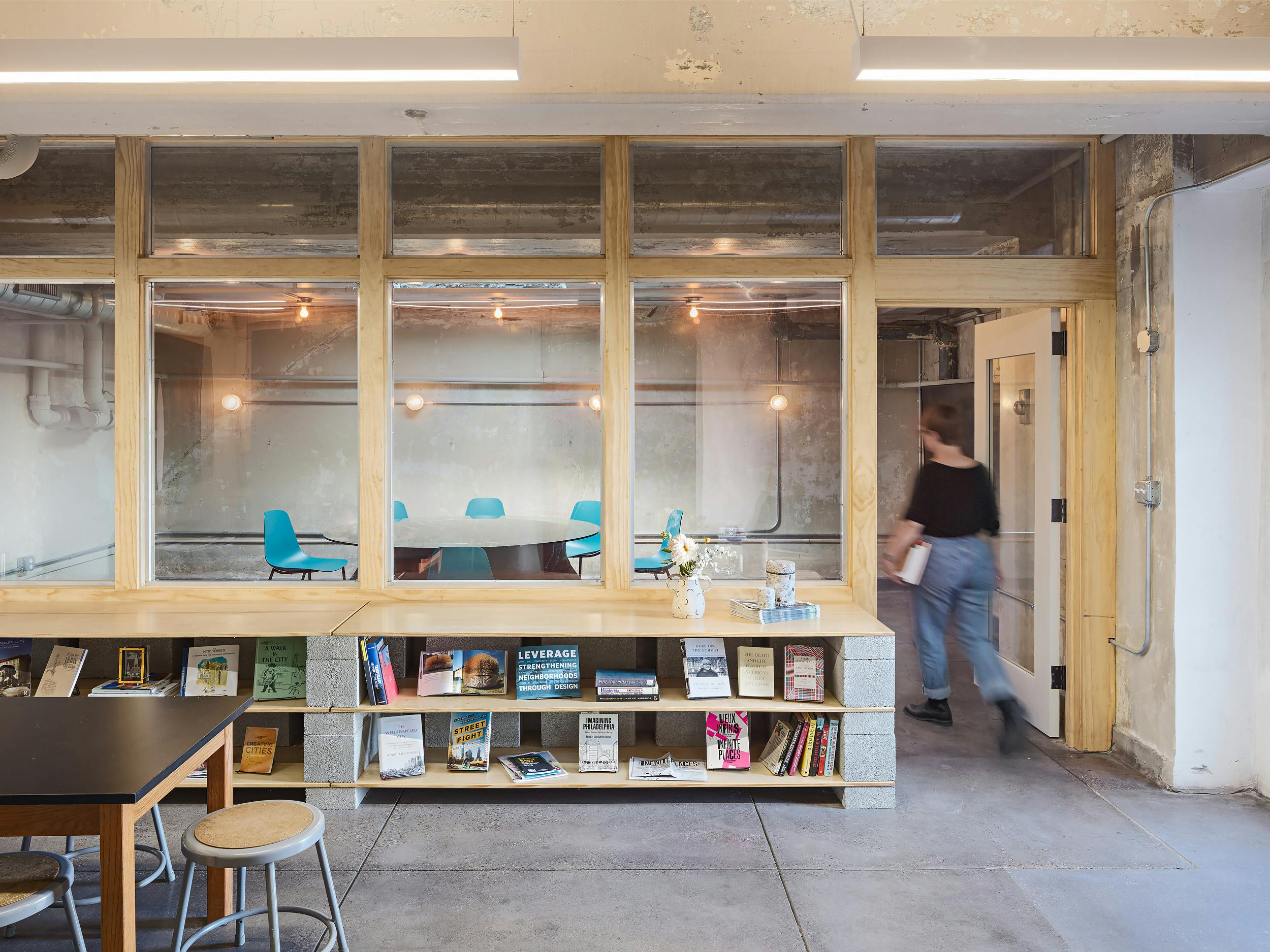 Philly-based firm Kaminski + Pew transformed a former mechanical room into a new office for urban developer Scout LTD.