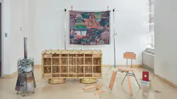 The Rhode Island School of Design student-designed and produced exhibition will be on display at SaloneSatellite. Products pictured: Sauna Stove, Counting the Days Credenza, Untitled (Hoard) and Washed Up Herman Miller Chair. The Rhode Island School of Design student-designed and produced exhibition will be on display at SaloneSatellite. Products pictured: Sauna Stove, Counting the Days Credenza, Untitled (Hoard) and Washed Up Herman Miller Chair.