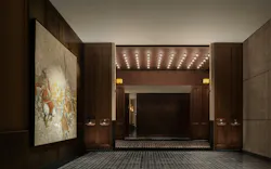 Upon entering the Mandarin Oriental Guangzhou, guests are met with an art gallery-type atmosphere, featuring large-scale paintings and sculptures. Upon entering the Mandarin Oriental Guangzhou, guests are met with an art gallery-type atmosphere, featuring large-scale paintings and sculptures.