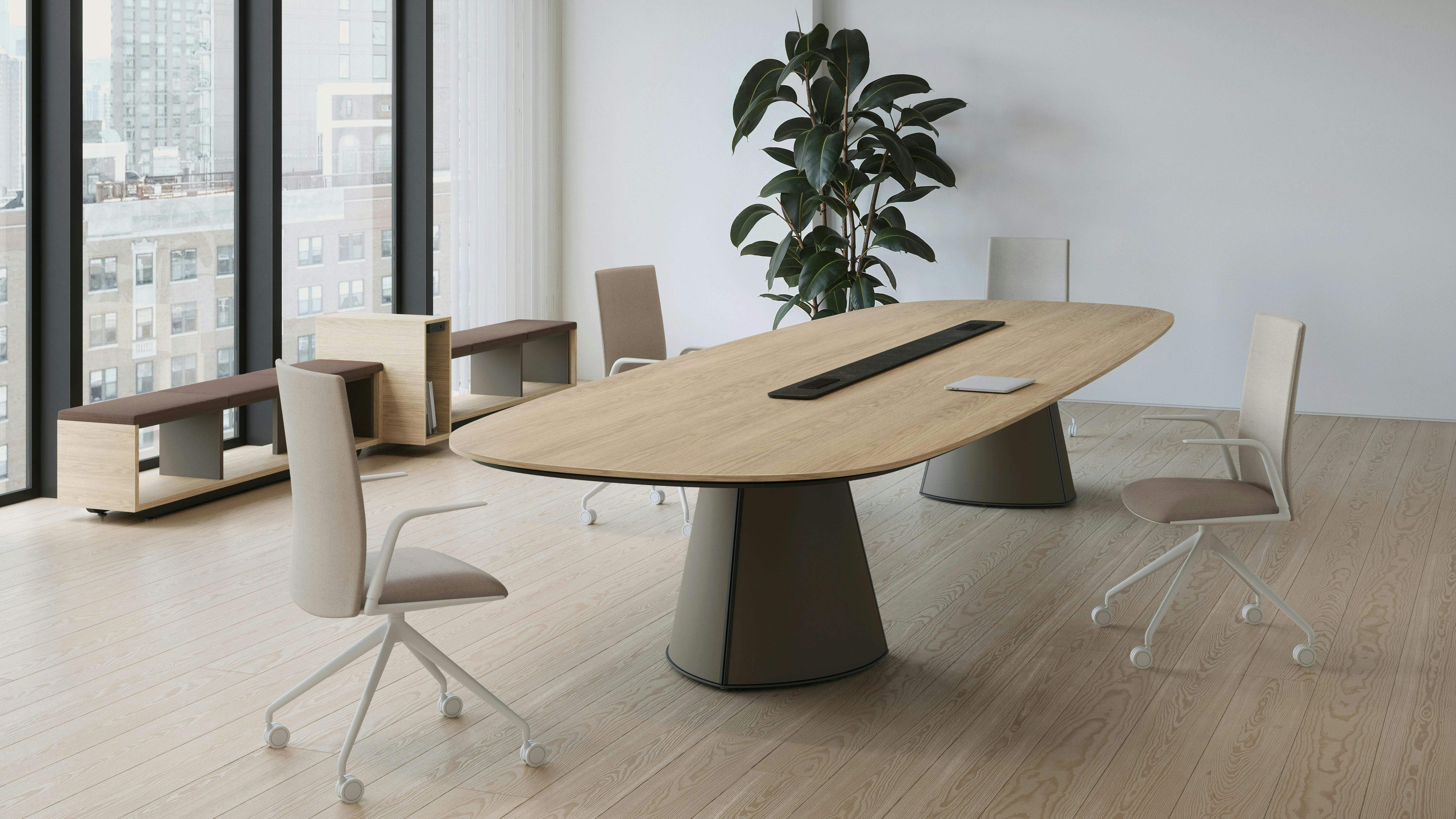 The Kynde Conference table installed in an office meeting room.