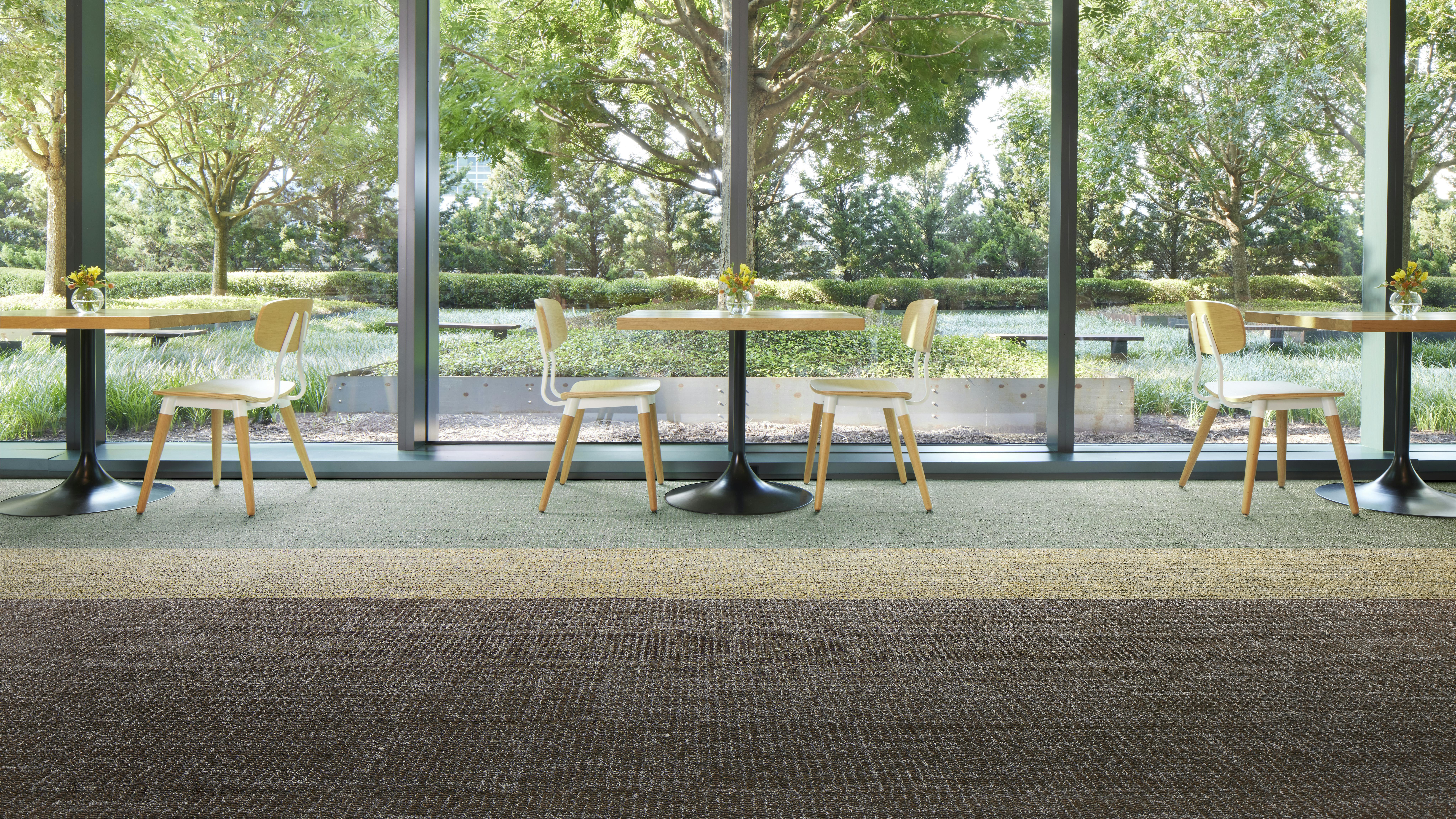 Open Ended carpet tile, shown in multiple colorways.