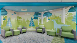 Sunshine Children's Home & Rehab Center, Ossining, NY Design: Schopfer Architects; Graphics: Blik Super Graphics Photo: Courtesy of Schopfer Architects Product: Digital RAMPART® flexible wall protection Sunshine Children's Home & Rehab Center, Ossining, NY Design: Schopfer Architects; Graphics: Blik Super Graphics Photo: Courtesy of Schopfer Architects Product: Digital RAMPART® flexible wall protection