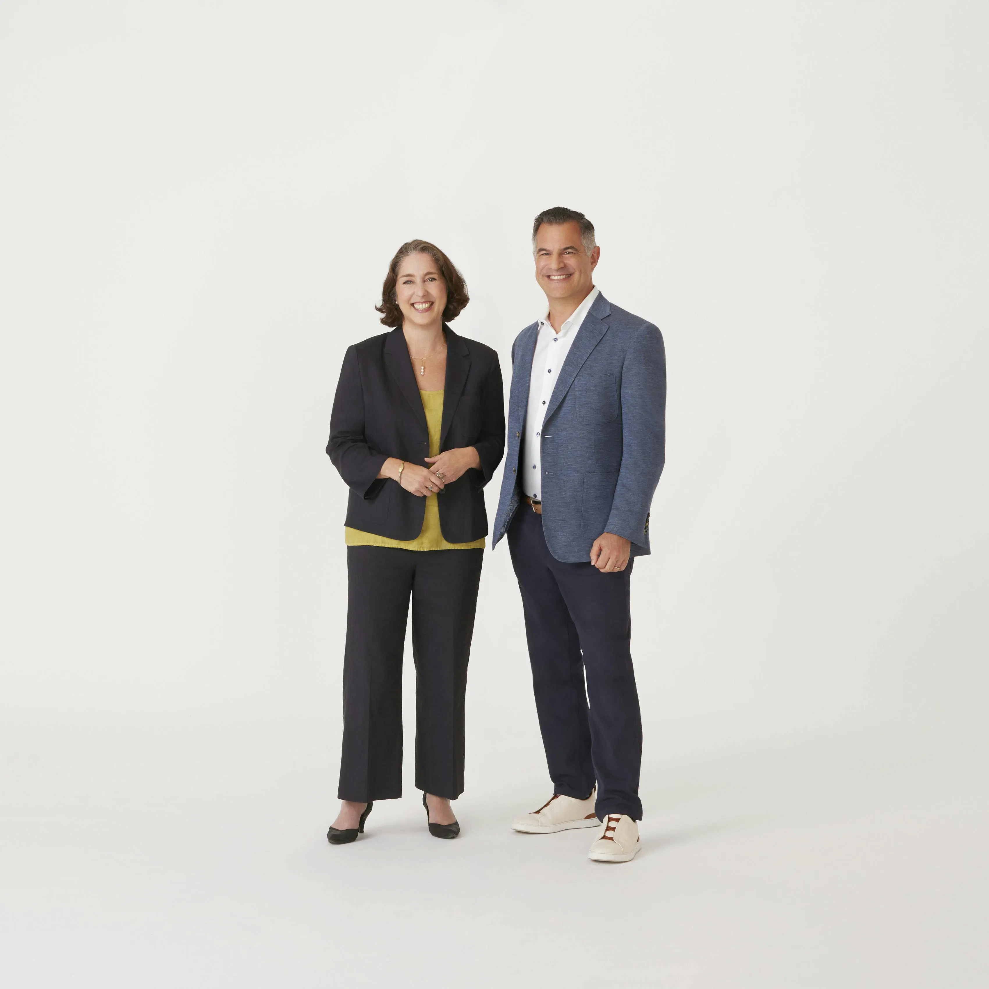 Portrait of Gensler co-CEOs Elizabeth Brink and Jordan Goldstein