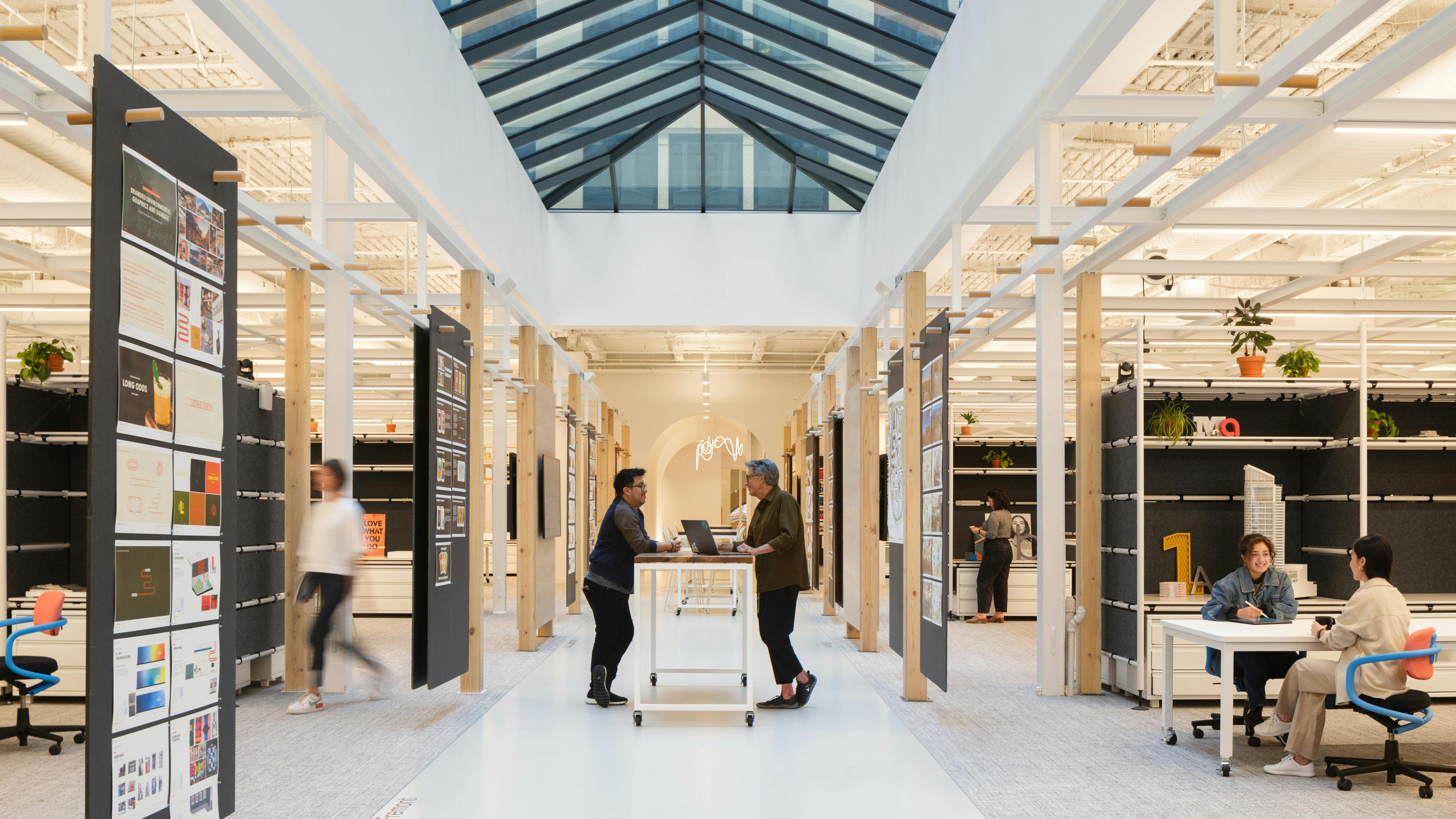 Gensler&rsquo;s own office in the San Francisco Mills Building uses reclaimed wood, carbon-negative flooring, and many reused furnishings to help meet the firm&rsquo;s 2030 carbon zero goal.