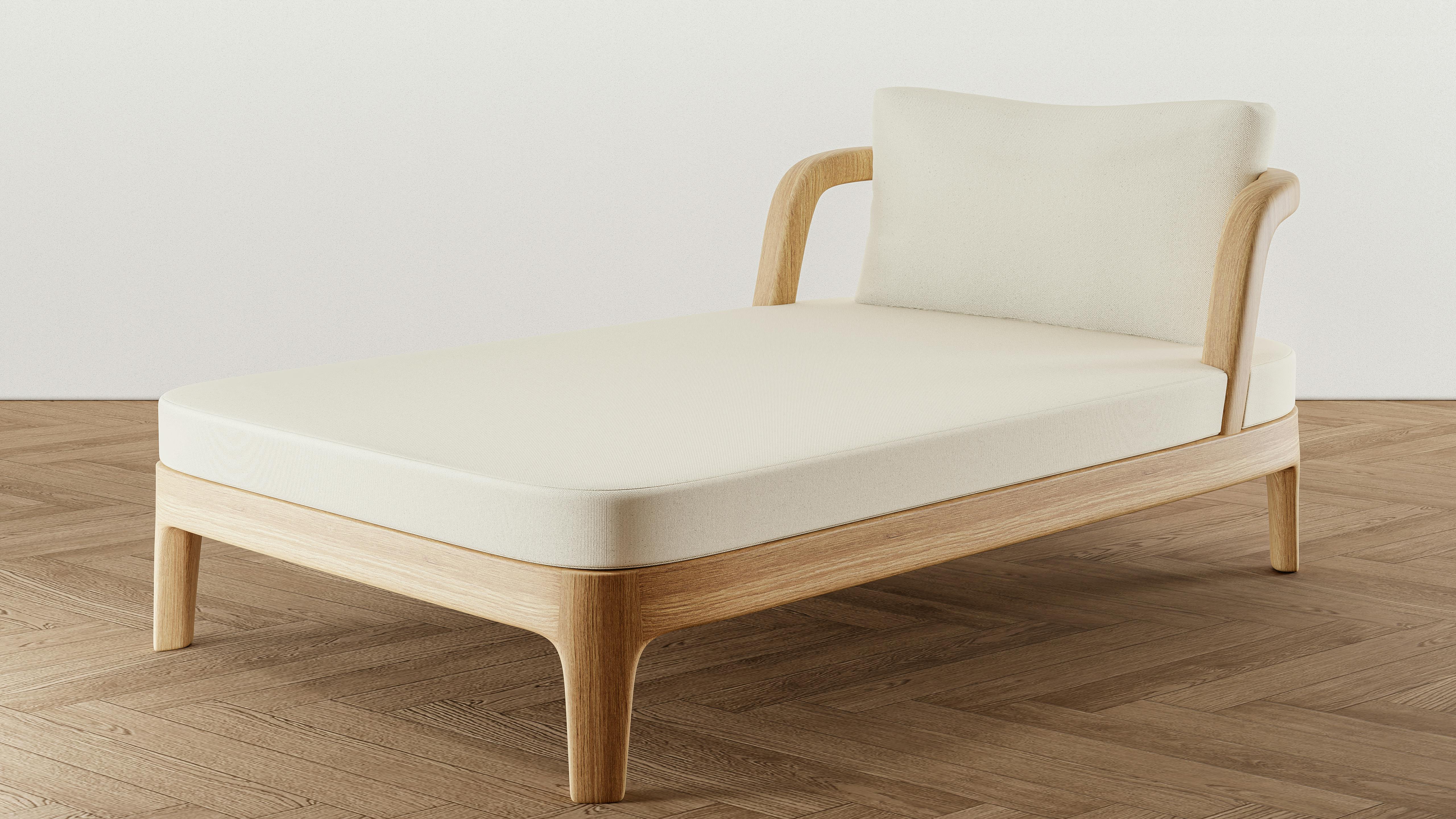 The Villa Daybed by Una Malan is designed to suit various outdoor settings.