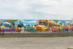 The Thrift House, managed by Assistance League of San Antonio, boasts a cheerful, brilliantly colored mural by San Antonio mural artist creator Fresh Walls, welcoming children of all backgrounds and cultures. The Thrift House, managed by Assistance League of San Antonio, boasts a cheerful, brilliantly colored mural by San Antonio mural artist creator Fresh Walls, welcoming children of all backgrounds and cultures.