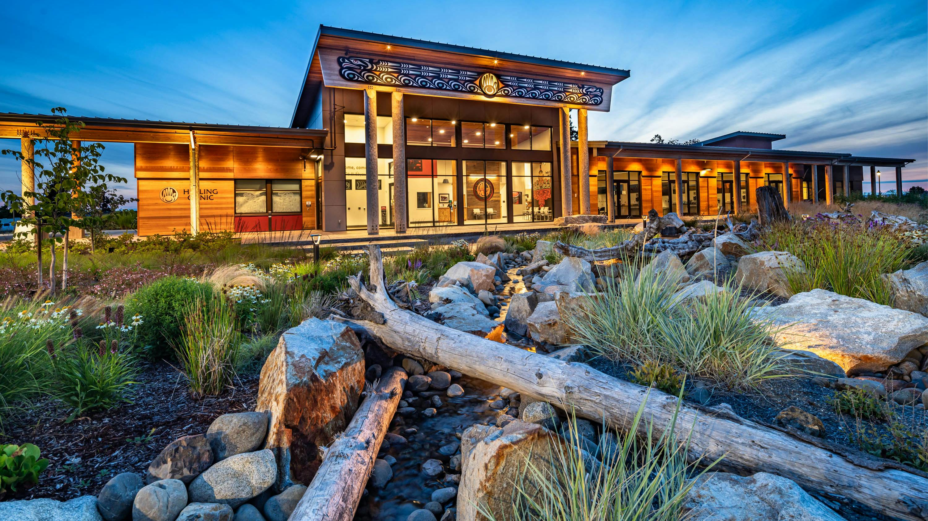 Jamestown S'Klallam Healing Clinic with interior design by A&D firm Rice Fergus Miller