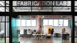 The fabrication lab features 3D printers, tools, equipment, and stations for working on projects. The fabrication lab features 3D printers, tools, equipment, and stations for working on projects.