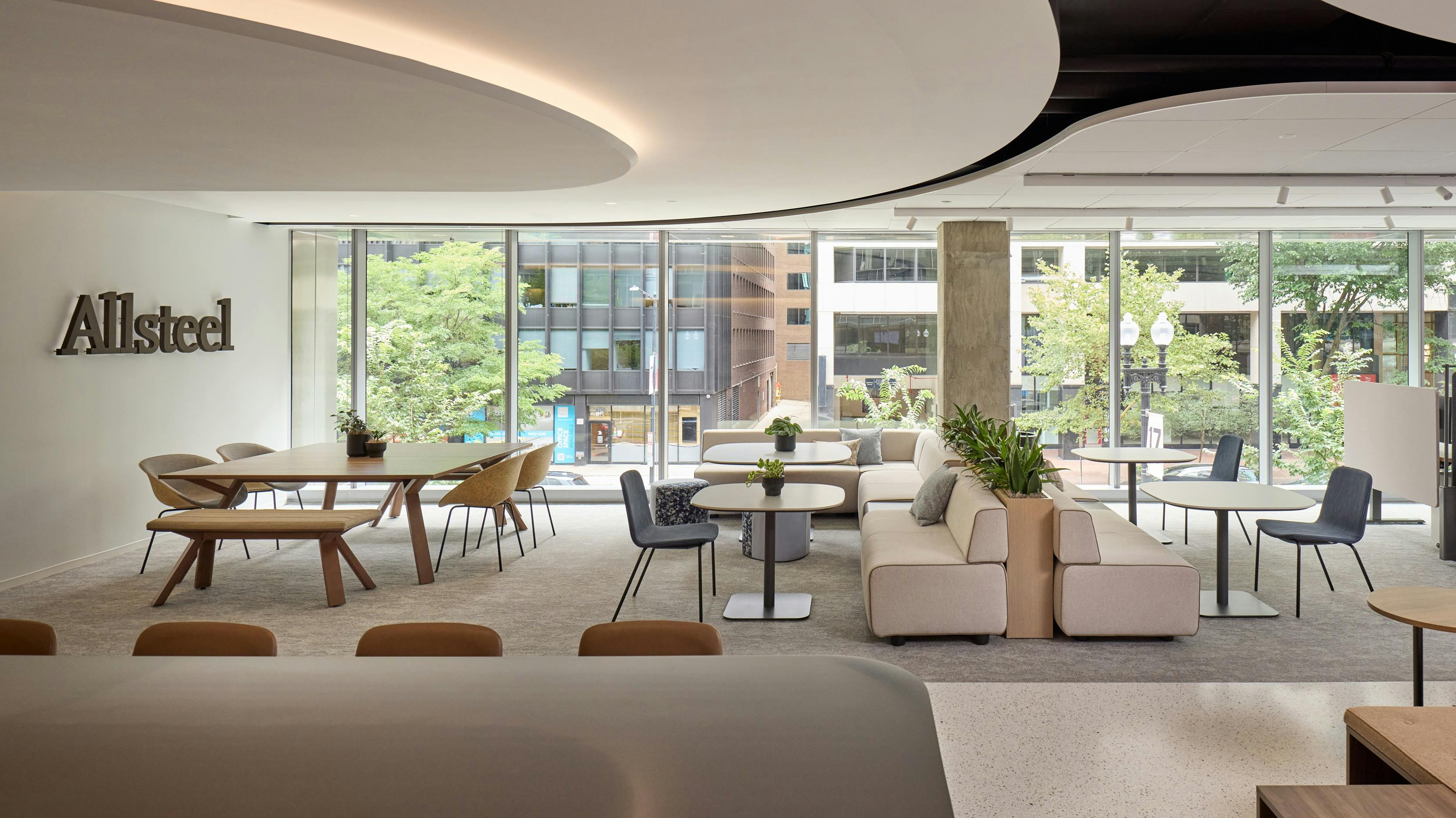 Allsteel's D.C. Design Lab features different zones to emphasize a range of approaches to office layouts and working styles.