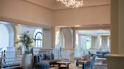 Lounge area with soft seating and chandelier overhead at the Westin La Paloma Hotel. Lounge area with soft seating and chandelier overhead at the Westin La Paloma Hotel.