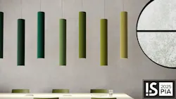 Stalik is a cylindrical pendant acoustic light inspired by natural forms. Stalik is a cylindrical pendant acoustic light inspired by natural forms.