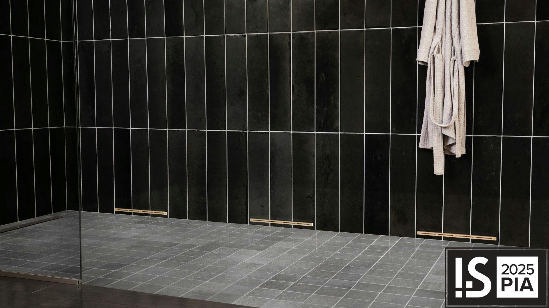 AIRMADA's AirJet Linear installed in a shower.