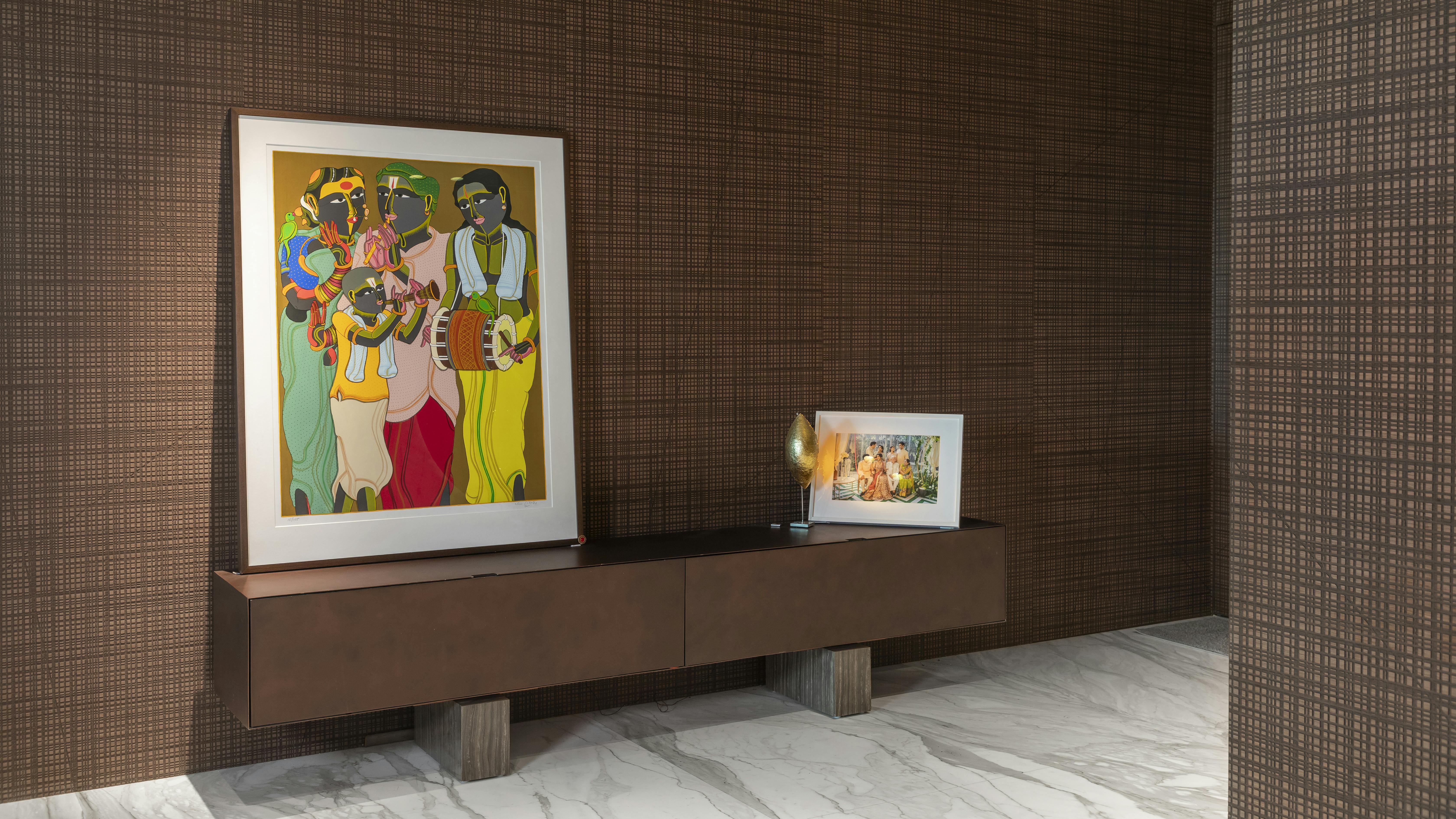 Laurameroni's Maxima Carved Woods, shown in Walnut Canaletto, as a veneered surface.