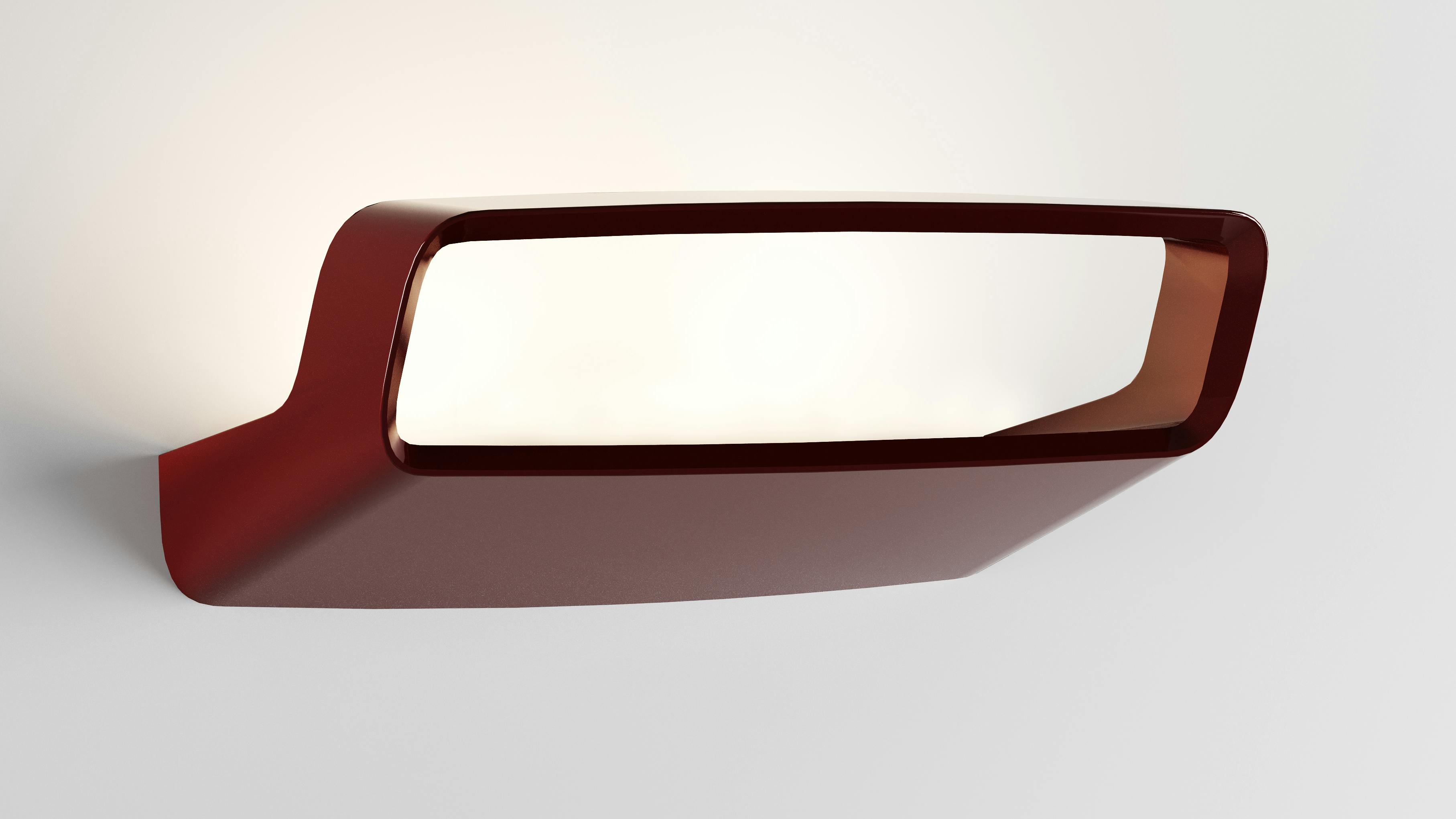Lodes Aile wall lamp in deep lacquer red.