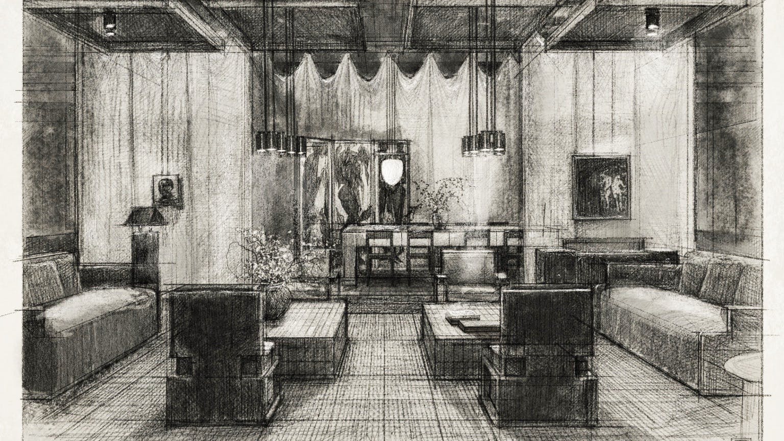 Post Company Bespoke Salon Sketch for ICFF 2026.