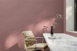 Momentum's Symphony Form Fiber wallcovering, shown in the Figgy colorway. Momentum's Symphony Form Fiber wallcovering, shown in the Figgy colorway.