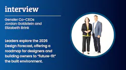 Gensler Co-CEOs Jordan Goldstein and Elizabeth Brink stand together Gensler Co-CEOs Jordan Goldstein and Elizabeth Brink stand together