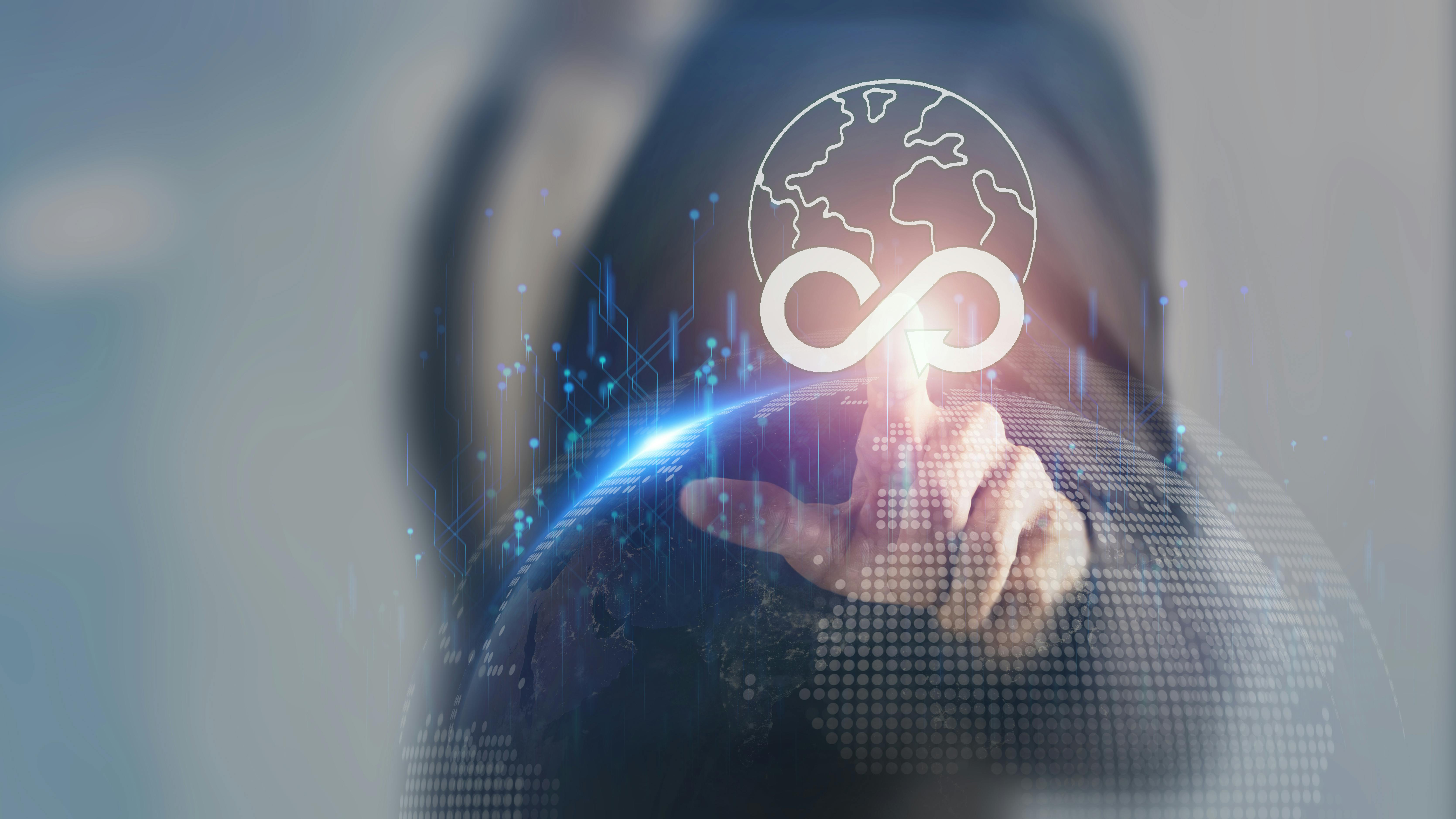 Circular economy and sustainability strategies concept. The sustainable solutions for reducing waste. The sustainable solutions for reducing waste and maximizing the use of resources, reduce, reuse, recycle, use of natural resources.