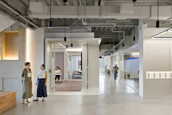 Partitions, furnishings, and display areas can be rearranged for future scenes and work zones. Partitions, furnishings, and display areas can be rearranged for future scenes and work zones.