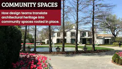 Historic white-stucco Alex Camp house at the Dallas Arboretum and Botanical Garden, with formal gardens and a fountain in the foreground; the 1930s John Staub design informed SHM Architects’ cohesive additions across the property. Historic white-stucco Alex Camp house at the Dallas Arboretum and Botanical Garden, with formal gardens and a fountain in the foreground; the 1930s John Staub design informed SHM Architects’ cohesive additions across the property.