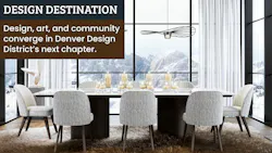 Breathtaking view of Rocky Mountain landscape from a Denver Design District showroom featuring a contemporary dining room scene Breathtaking view of Rocky Mountain landscape from a Denver Design District showroom featuring a contemporary dining room scene