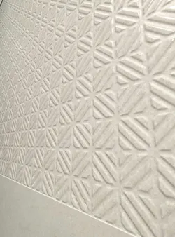 Emigres Tarifa Decorative Blanco offers pattern and tactility with reliefs while keeping a clean monochromatic aesthetic. Emigres Tarifa Decorative Blanco offers pattern and tactility with reliefs while keeping a clean monochromatic aesthetic.