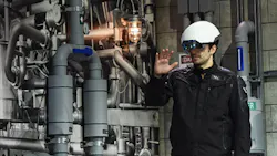 Intel CEO Brian Krzanich demonstrates the DAQRI smart helmet at CES 2016 Intel CEO Brian Krzanich demonstrates the DAQRI smart helmet at CES 2016